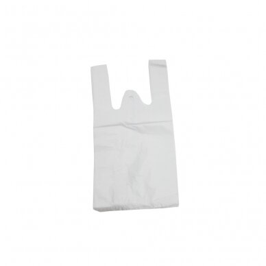 Plastikiniai maišeliai su rankenomis 160x50x330, balti
